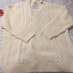 Torrid Cream Cable Knit Sweater